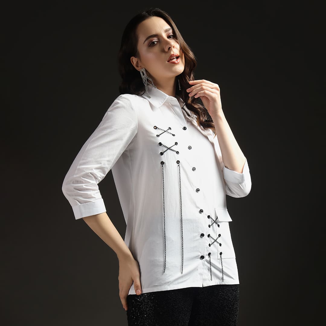 Noir Galaxy Chains Shirt